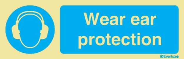 Wear ear protection - mandatory sign 